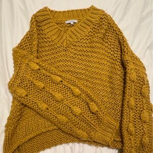 FAVLUX Mustard V-Neck Sweater